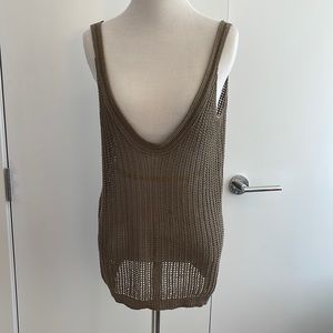 UNITED COLORS OF BENETTON OVERSIZED FISHNET TANK TOP